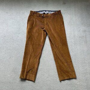Carroll & Co Beverly Hills Men’s Pants Corduroy Tan Orange Brown Size 34